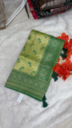 Rekha Kanjivaram Silk Sarees with Full Zarkan Diamonds