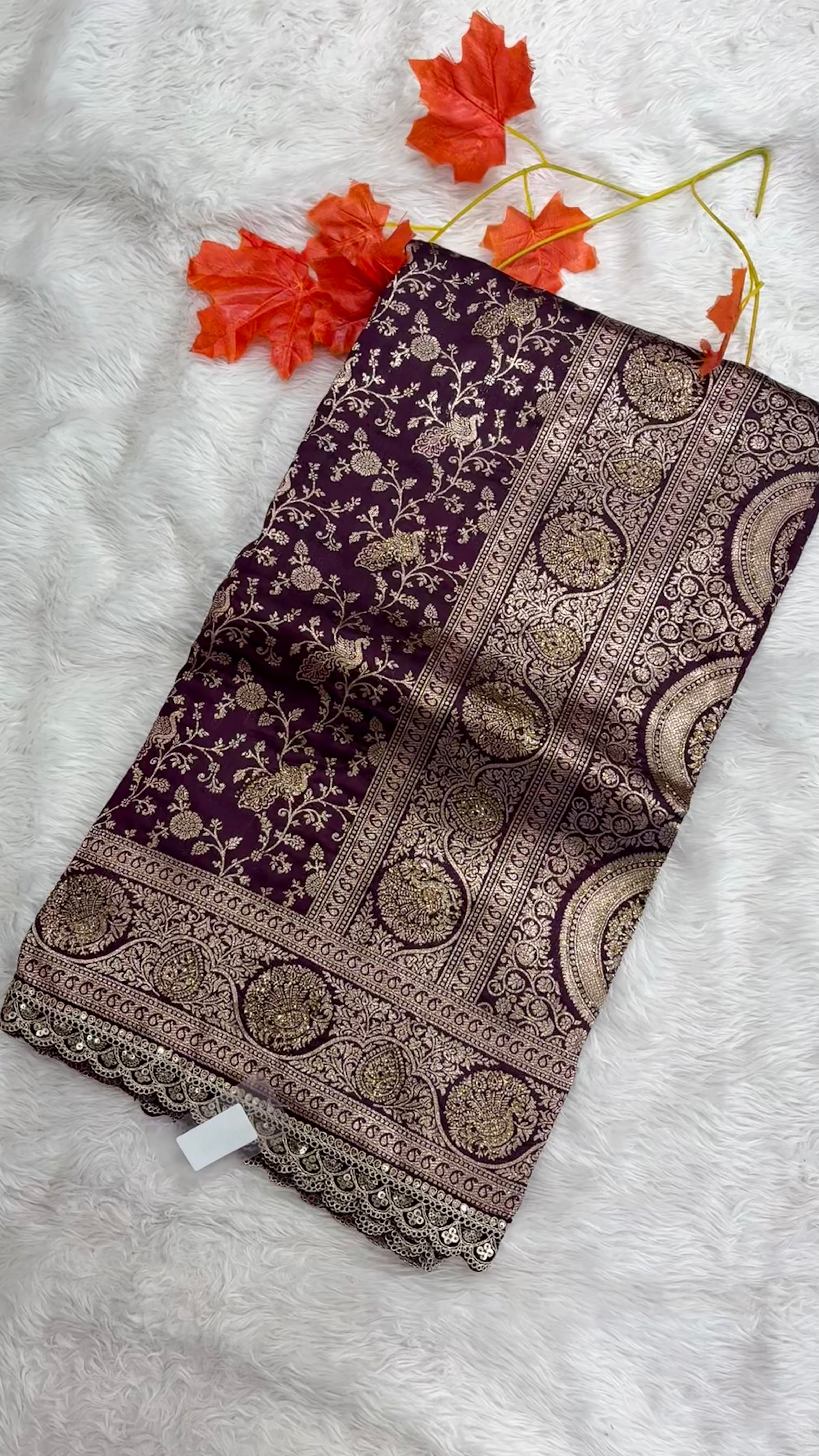 Banarasi jal Work Sarees With Lace Border