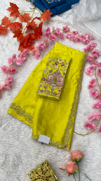 Special Zarkan Work Border With Designer Handwork Blouse Sarees