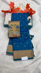 Trending Kalanjali Paithani With work Paithani Blouse