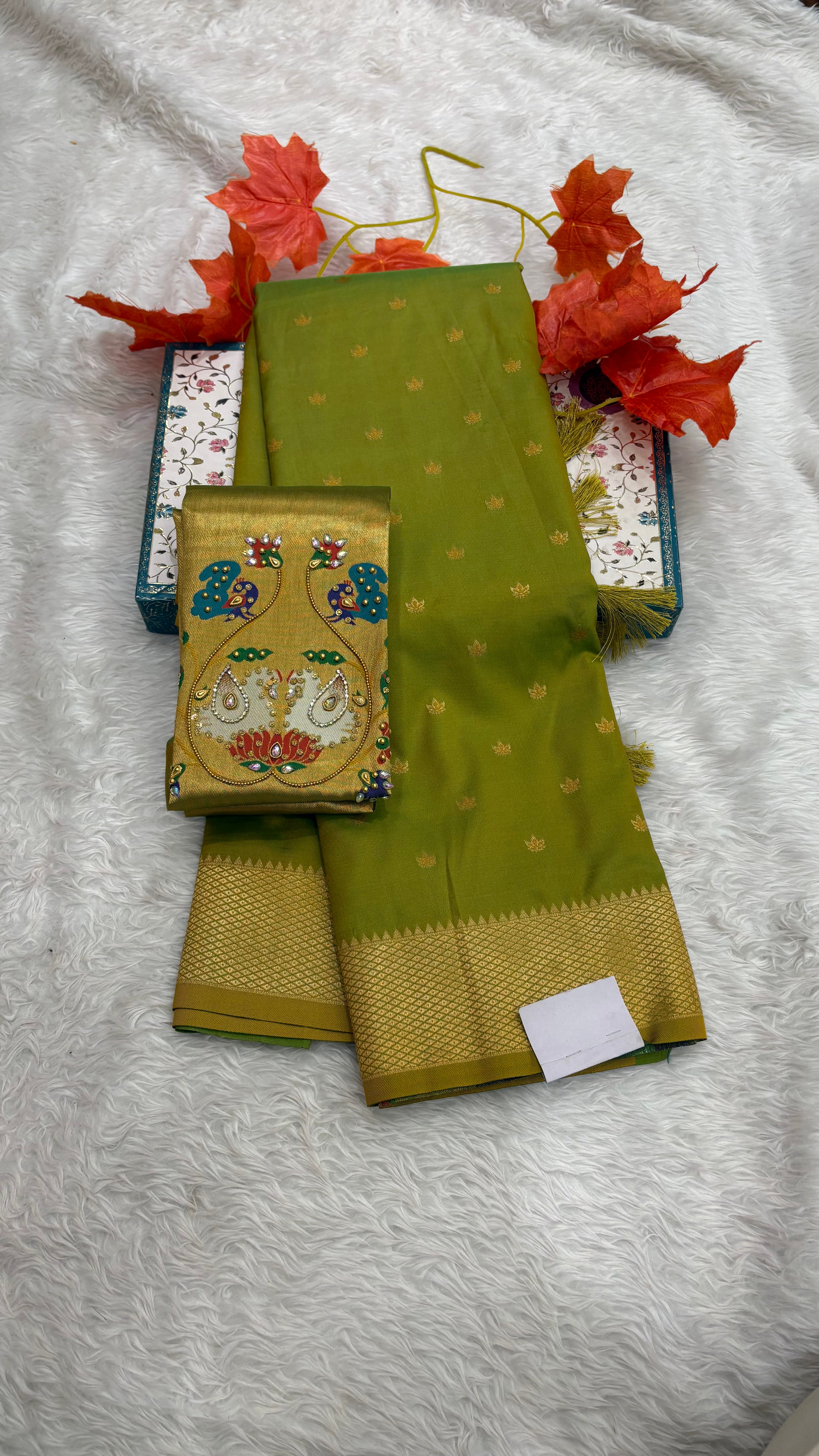 Trending Kalanjali Paithani With work Paithani Blouse