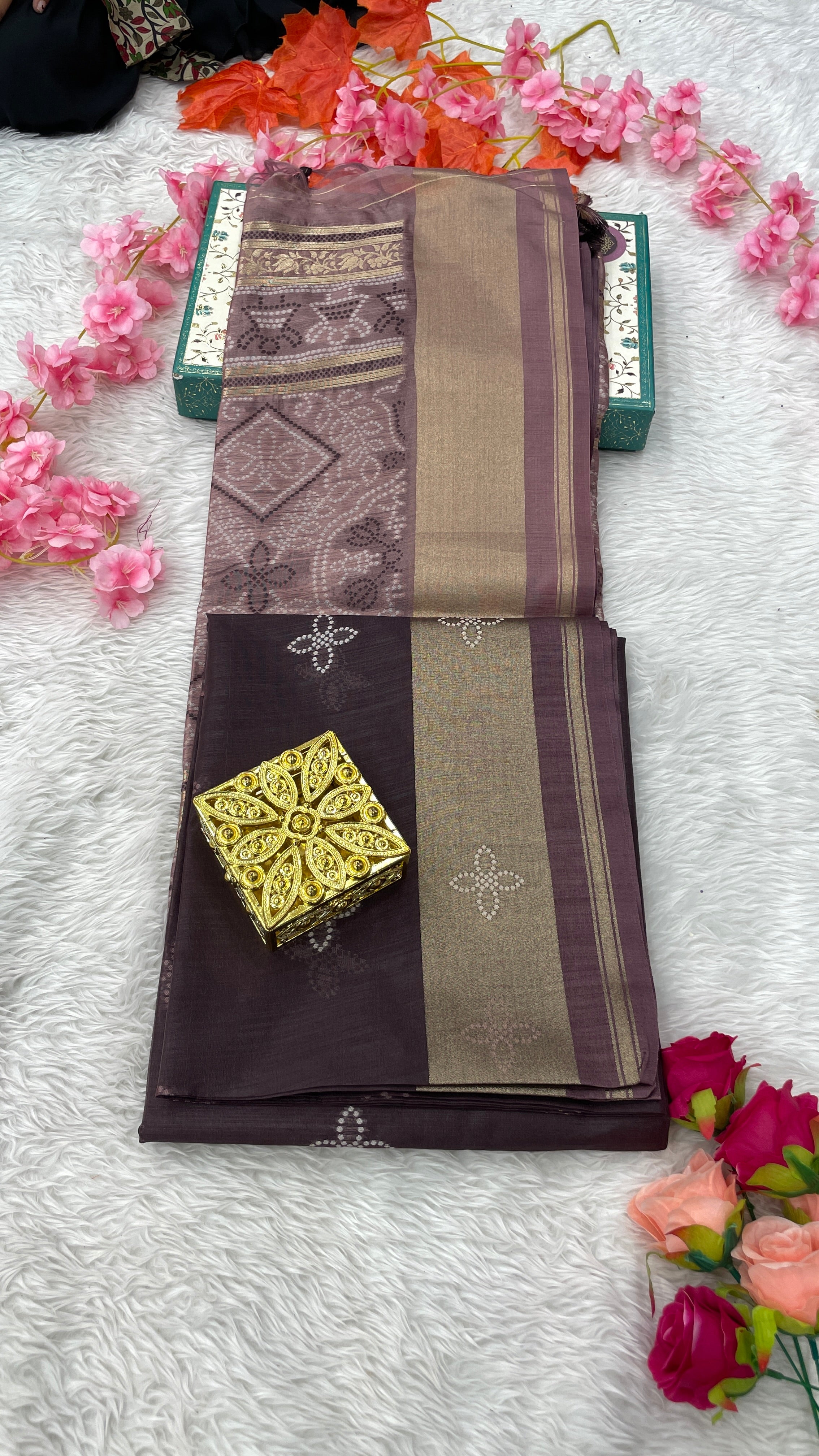 Soft Maheshwari Base Cotton Silk Sare