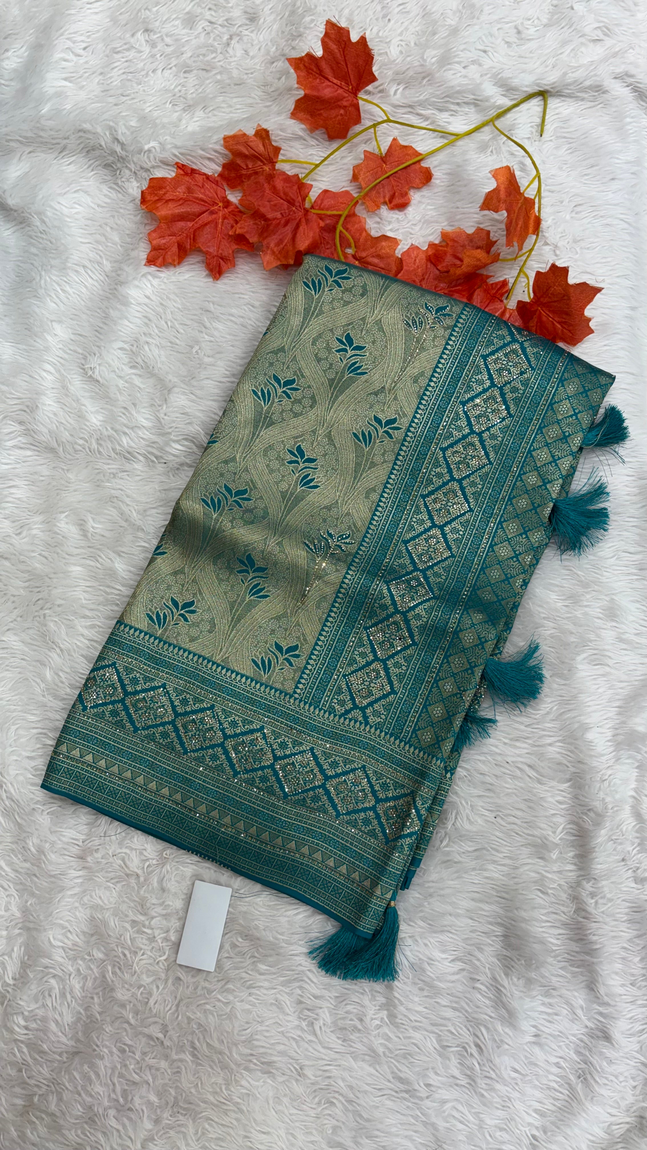 Rekha Kanjivaram Silk Sarees with Full Zarkan Diamonds