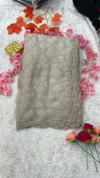 Glass Tissue Silk With Handwork