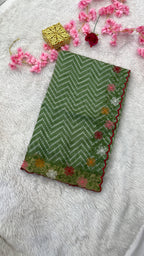 Pastel Shade Cotton Silk Base Sarees (Bandhej Prints )