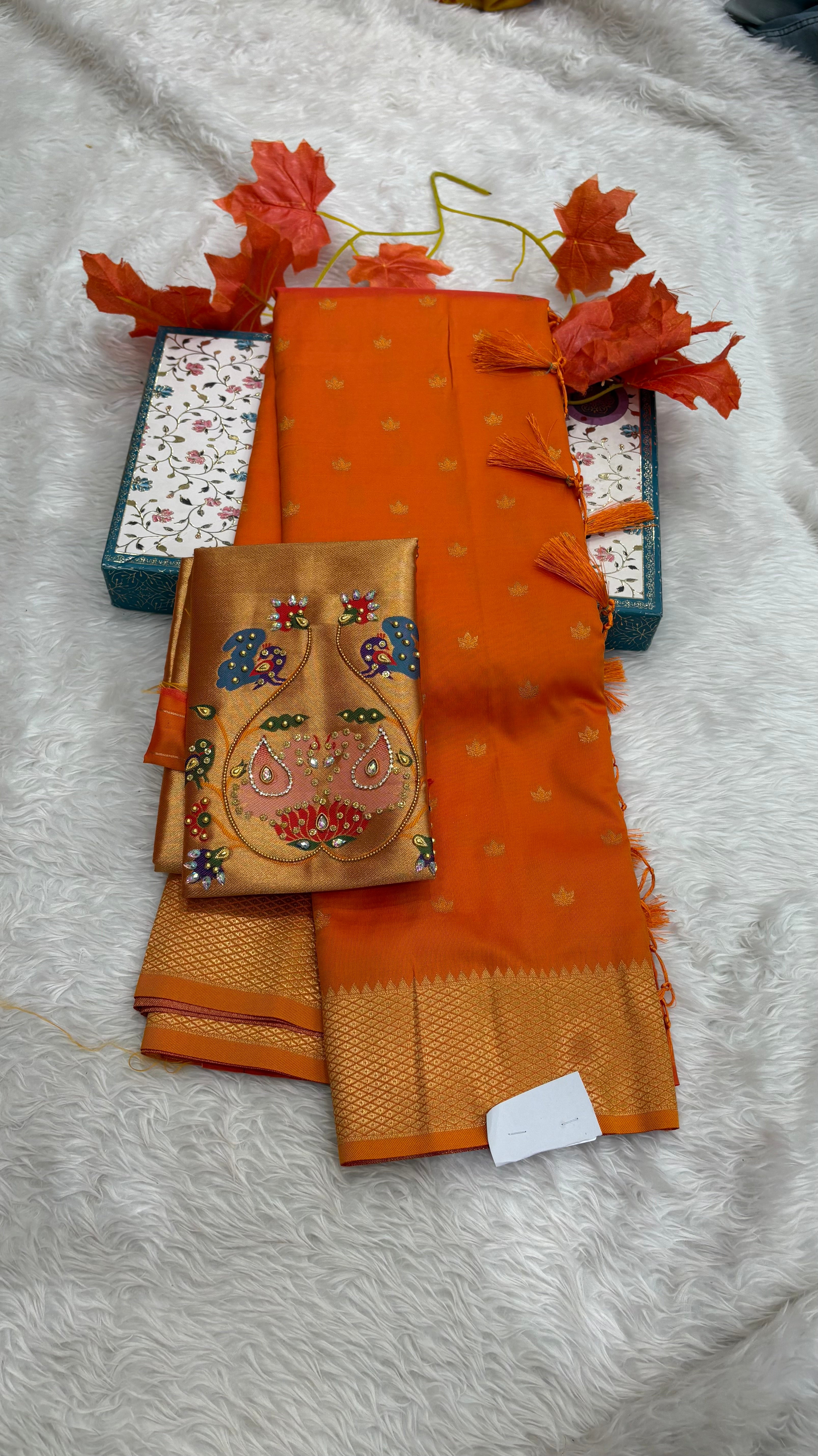 Trending Kalanjali Paithani With work Paithani Blouse