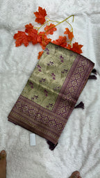 Rekha Kanjivaram Silk Sarees with Full Zarkan Diamonds