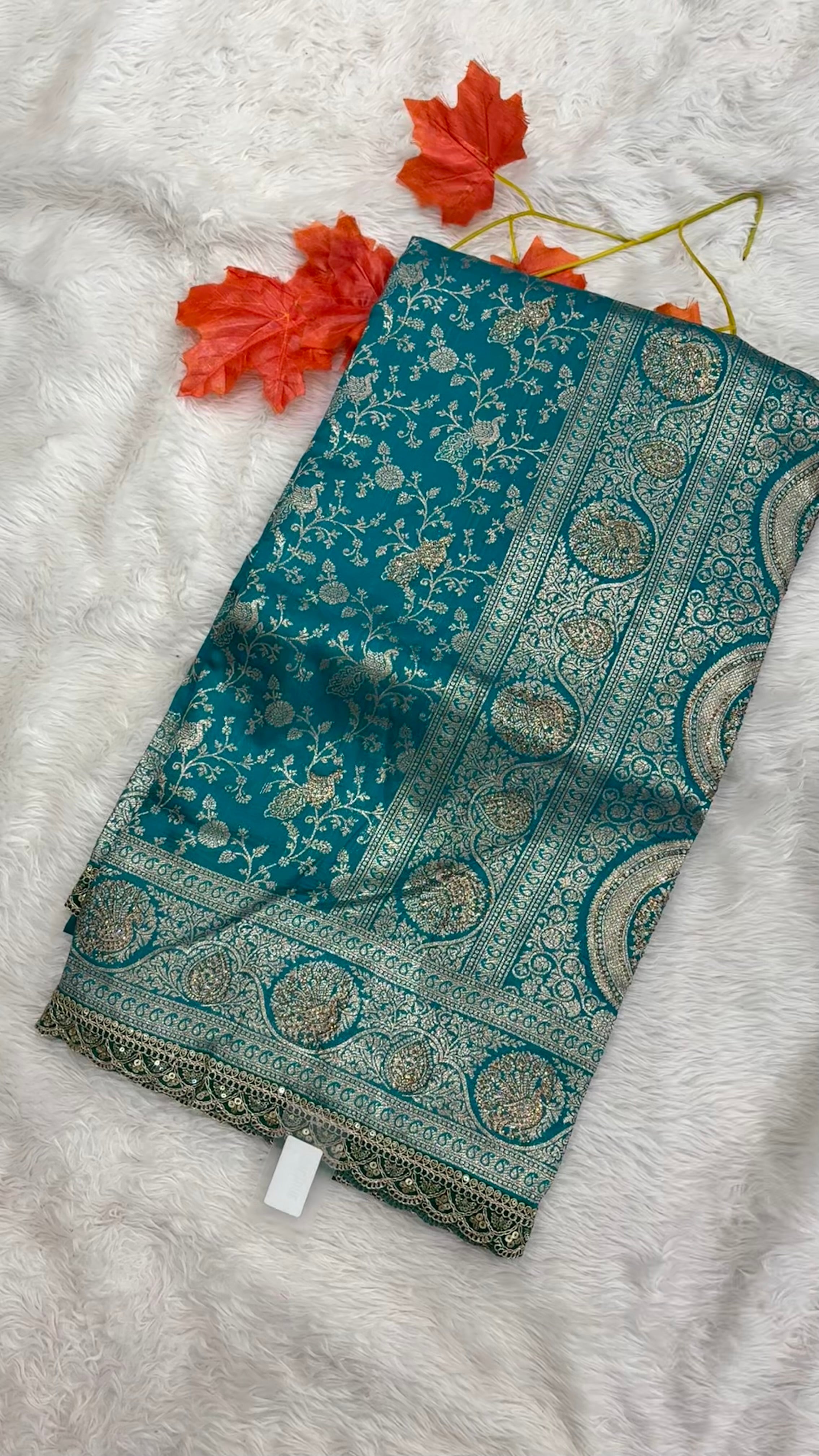 Banarasi jal Work Sarees With Lace Border