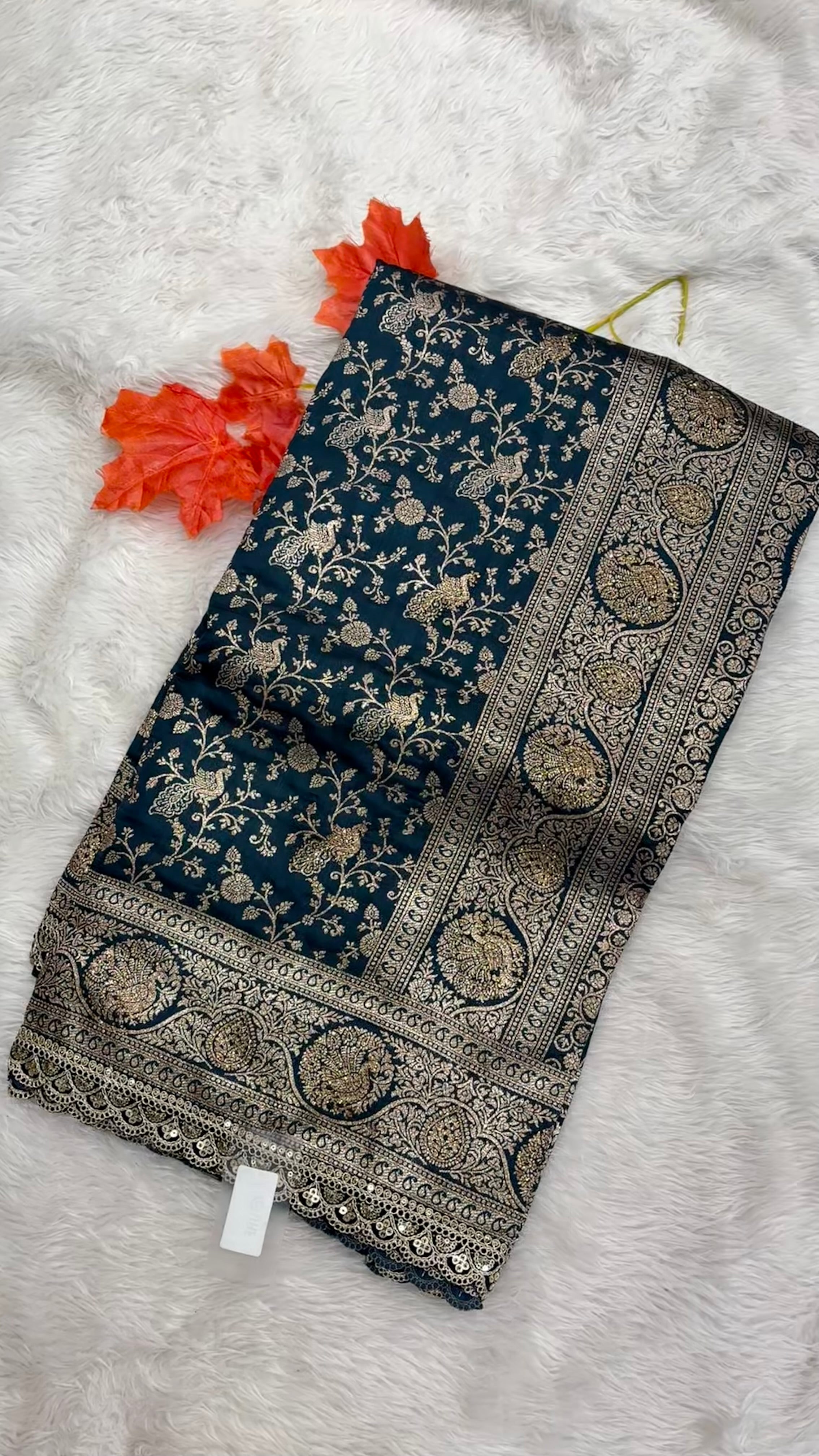 Banarasi jal Work Sarees With Lace Border
