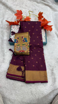 Trending Kalanjali Paithani With work Paithani Blouse