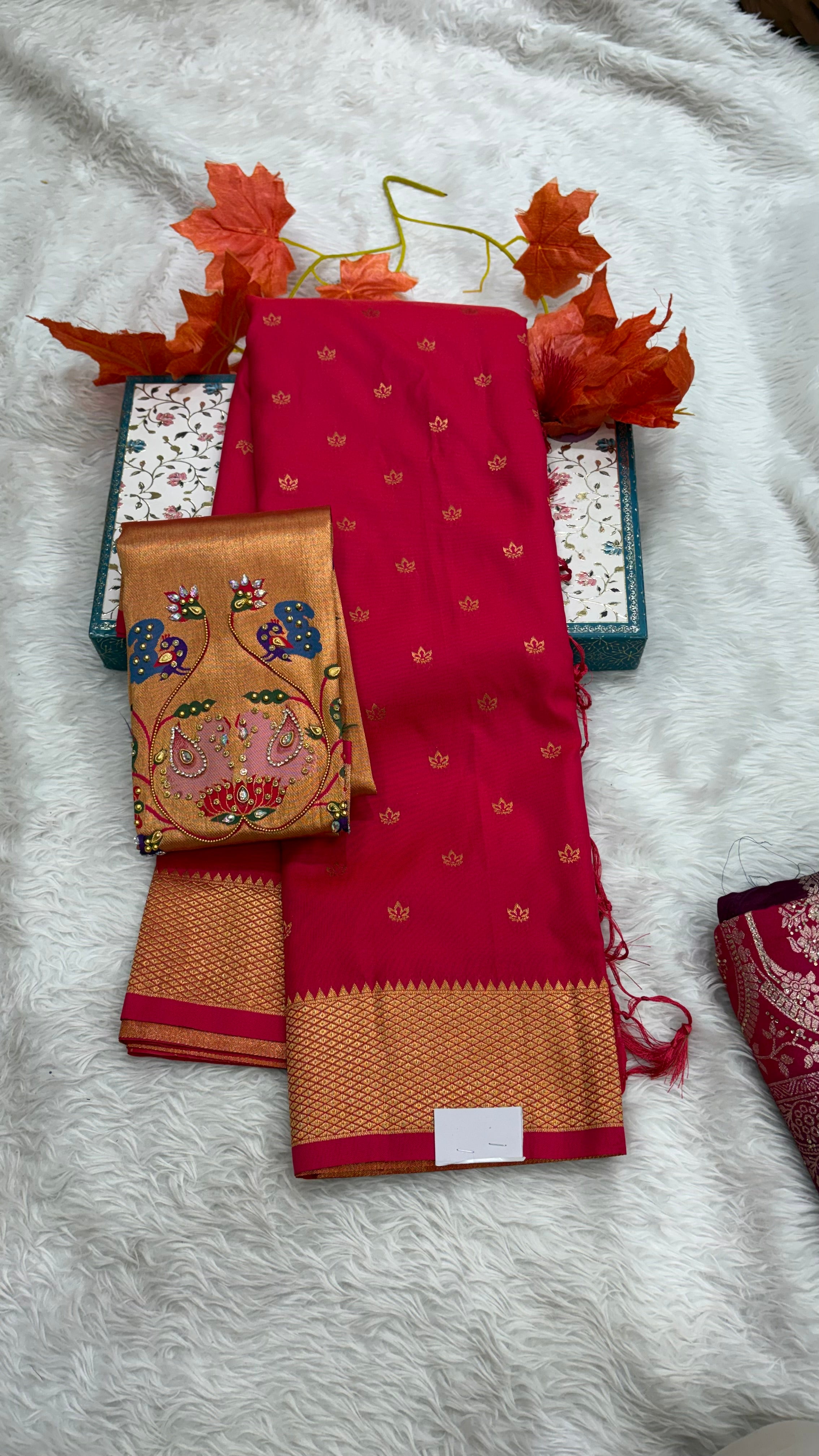Trending Kalanjali Paithani With work Paithani Blouse